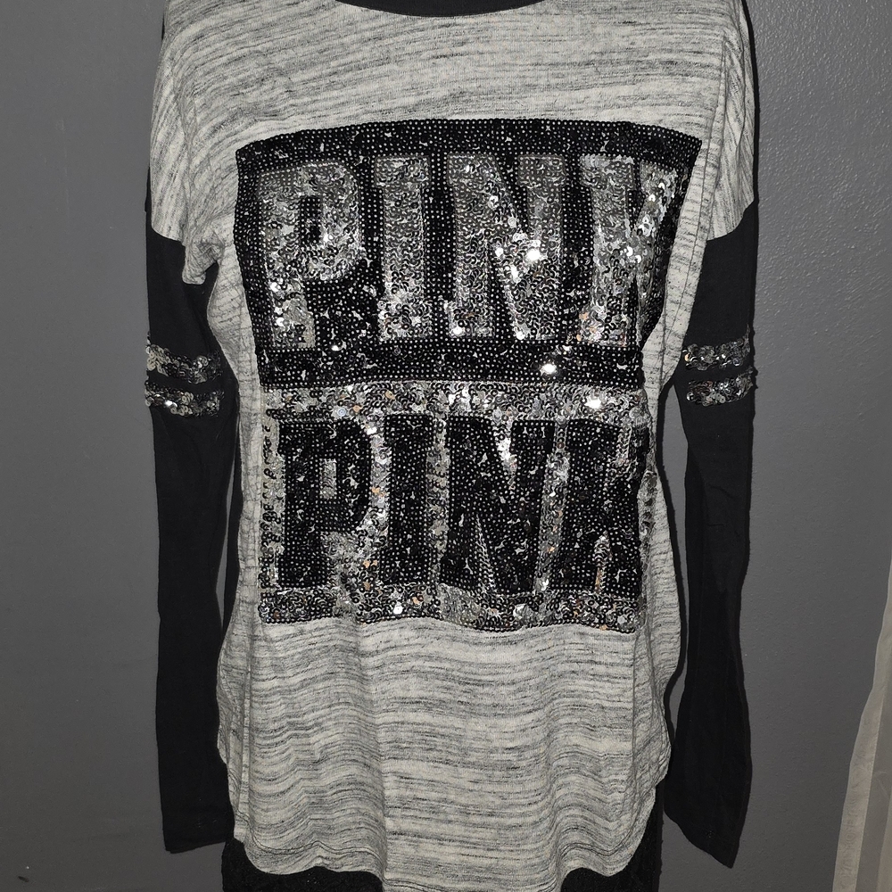PINK By Victoria's Secret Sequin Graphic Tees - Bundle - Picture 14 of 16